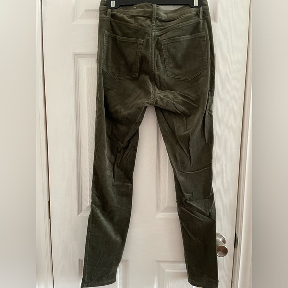 Loft green high waisted skinny corduroy pants size 26 - Picture 2 of 5